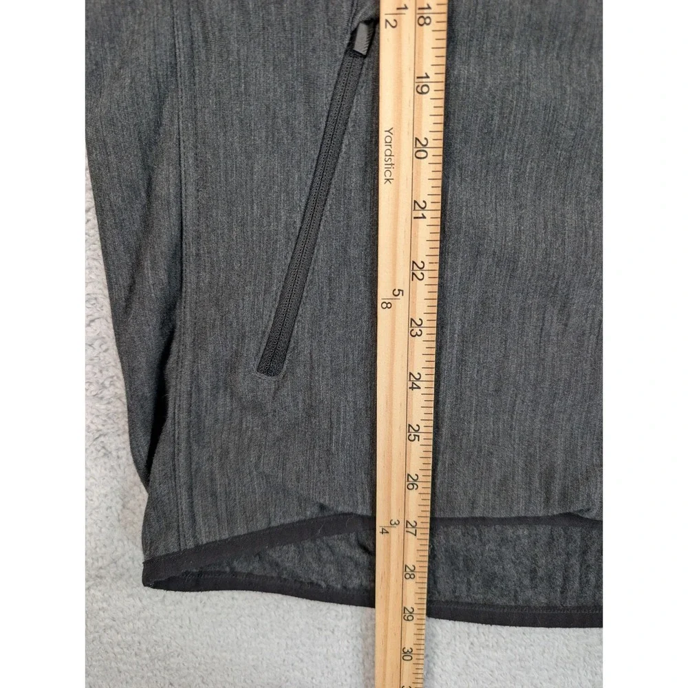 Icebreaker Descender Merino Wool Hybrid Half Zip Hoodie Gray Mens Medium